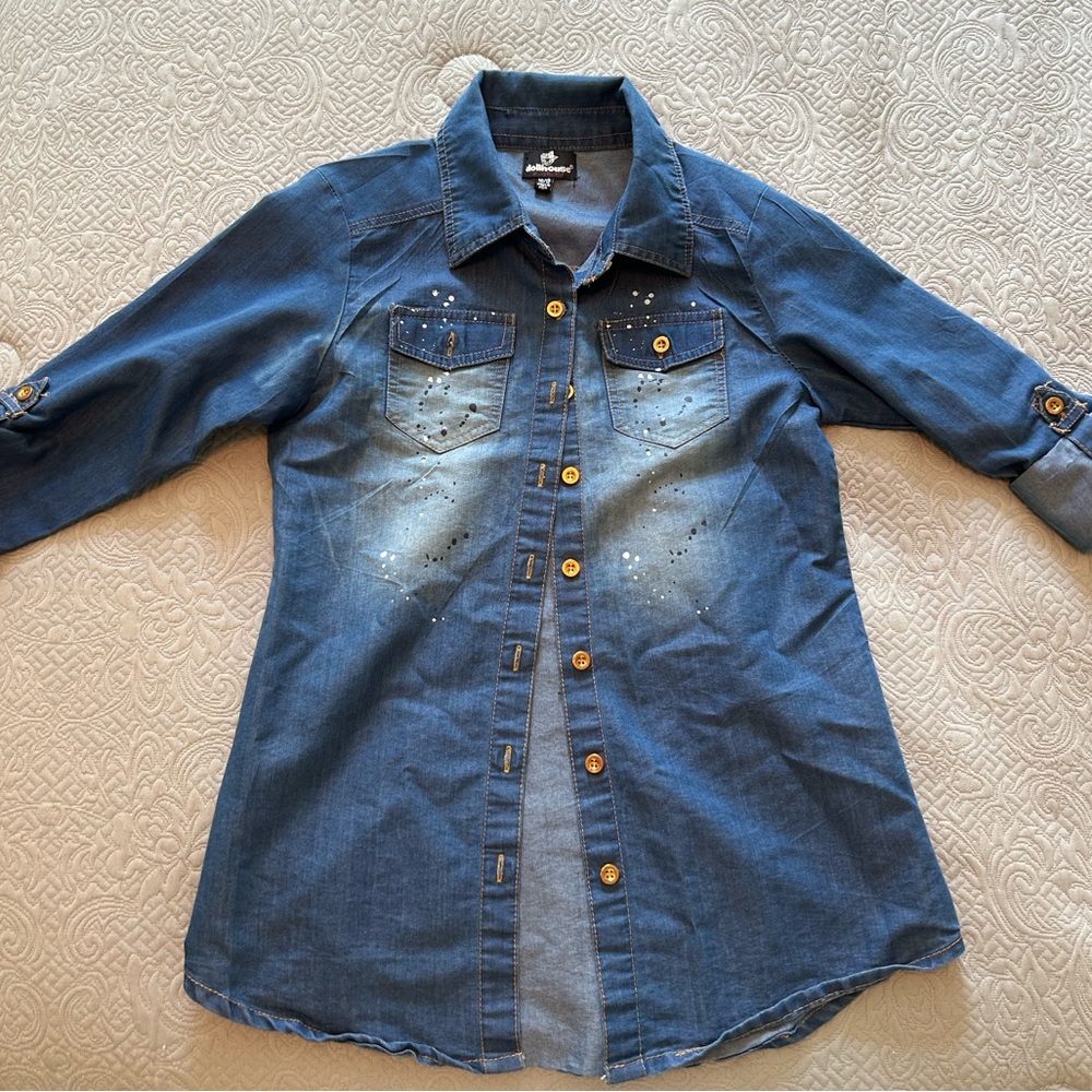 Doll house kids button up shirt